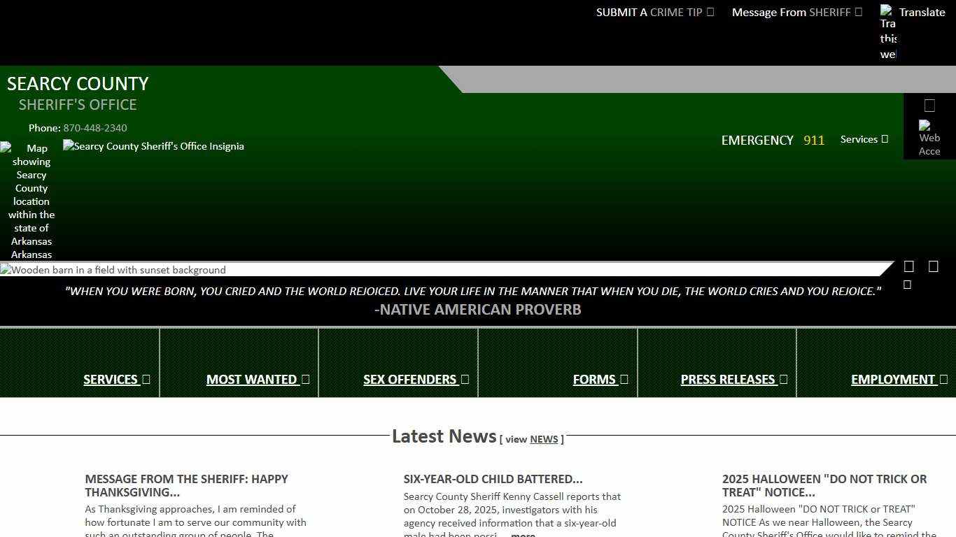 Searcy County AR Sheriff